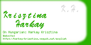 krisztina harkay business card